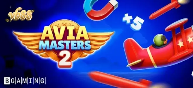 Aviamasters 2 স্লট গেমের একটি দৃশ্য যেখানে বিমান চালনা থিম ফুটে উঠেছে